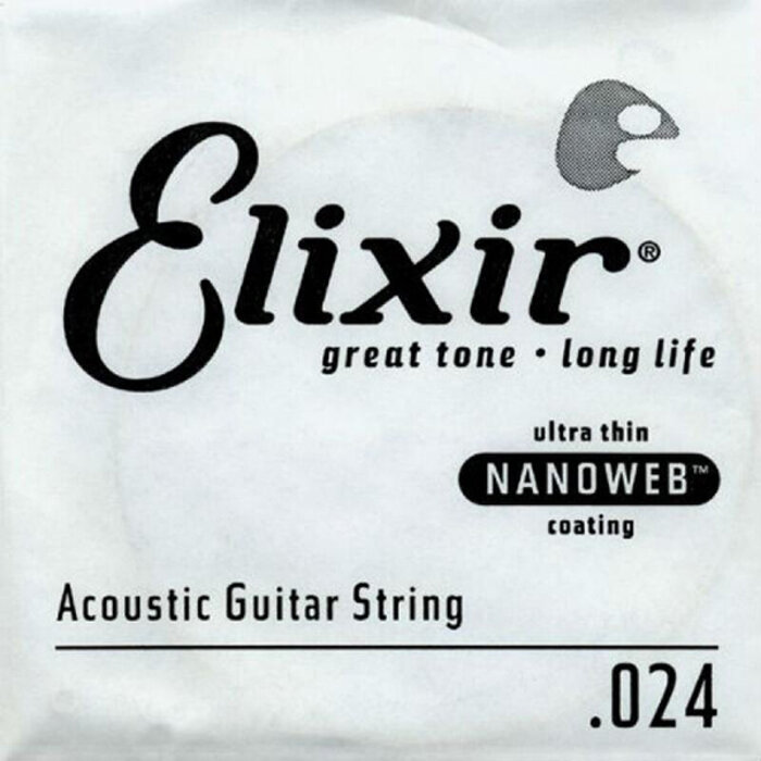 Elixir Nanoweb 15124 024 Acoustic Guitar Single String Phosphor Bronze