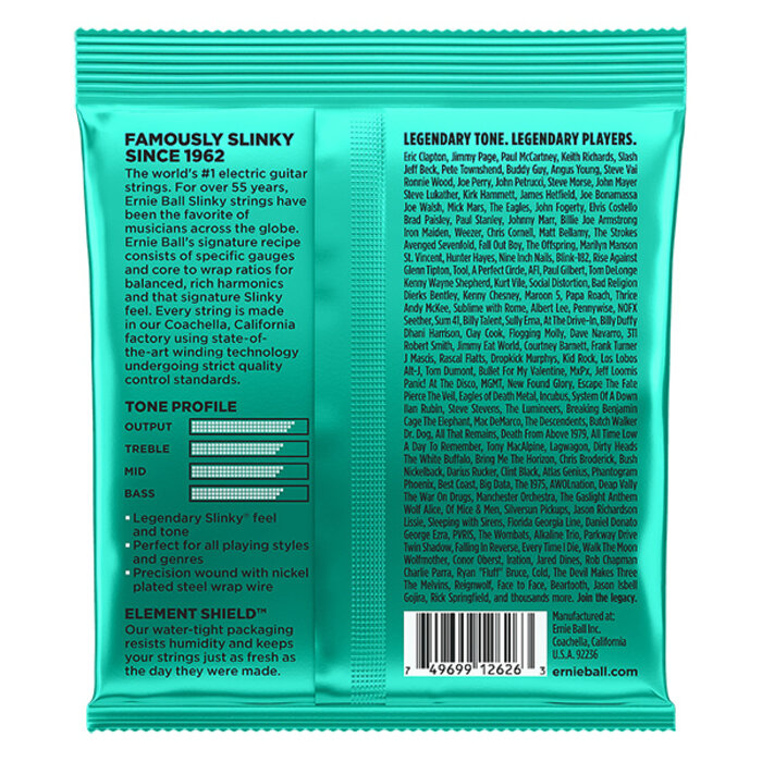 Ernie Ball 2626 12-56 Not Even Slinky Electric Guitar String Nickel