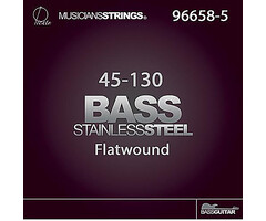 Picato 96658-5 S/Steel Flatwound Bass Guitar Strings Set