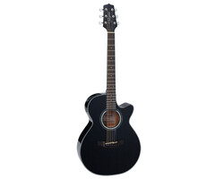 Takamine GF30CE-BLK FXC, Black Gloss, Solid Spruce Top, C/E