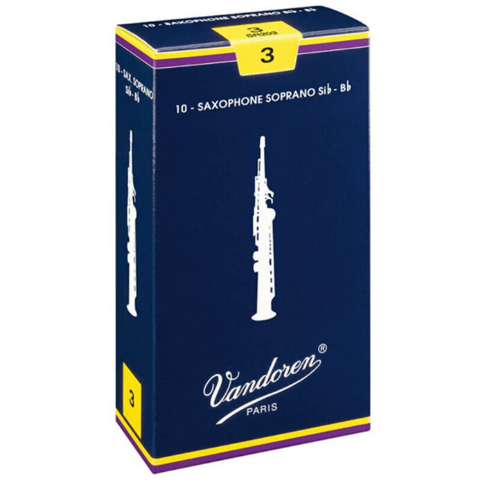 Vandoren Traditional Soprano Saxophone Reeds, 3