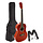 3/4 Size Left Handed Acoustic Guitar Pack - Red