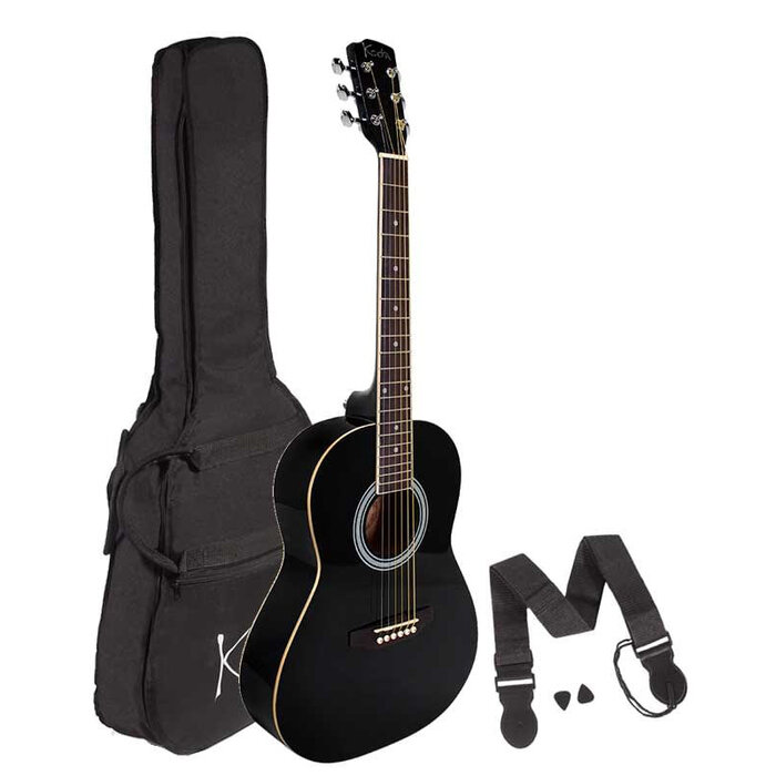 Koda 3/4 Size Left Handed Acoustic Guitar Pack -Black