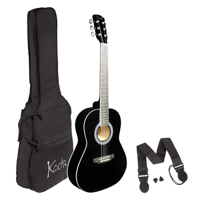 Koda 3/4 Size Acoustic Guitar Pack  Black