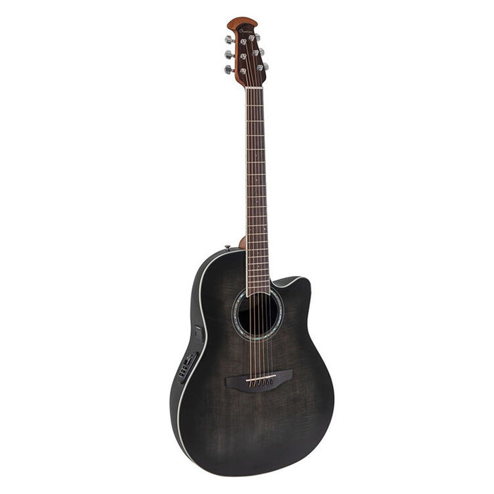 Ovation Ovation Celebrity Trad PL Guitar CS24P-Tbby-G Mid-Cutaway, Trans Black Flame