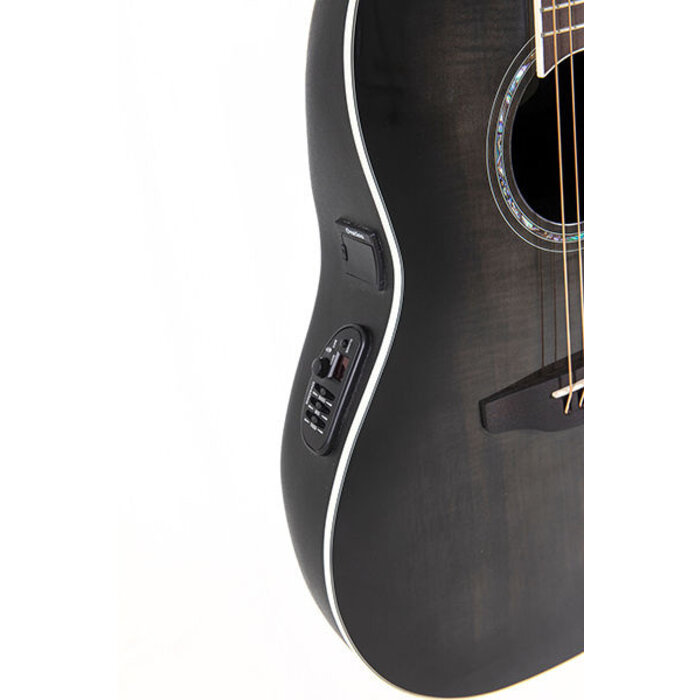 Ovation Ovation Celebrity Trad PL Guitar CS24P-Tbby-G Mid-Cutaway, Trans Black Flame
