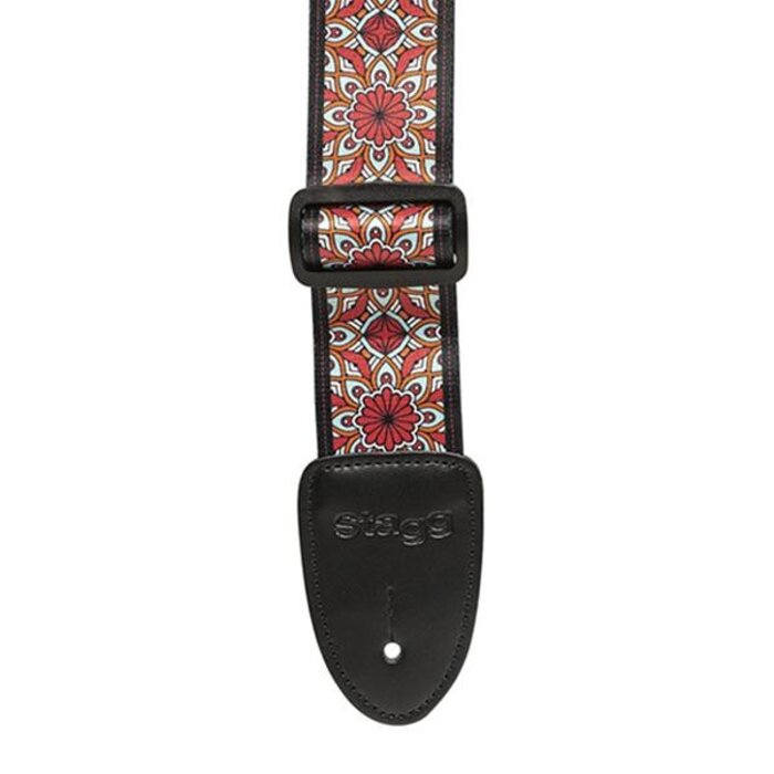 Stagg Terylene Strap Mandala Red