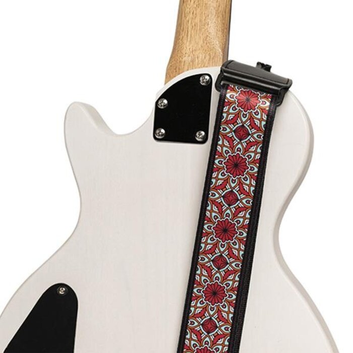 Stagg Terylene Strap Mandala Red