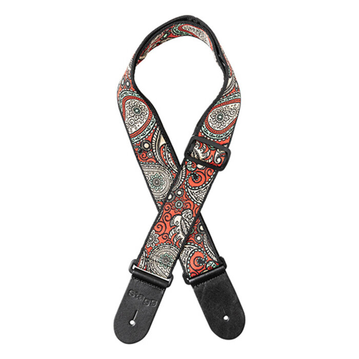 Stagg Woven Strap Paisley 1 Red