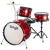 Stagg 3pc 16"JR DRSET+HW/Throne-Red