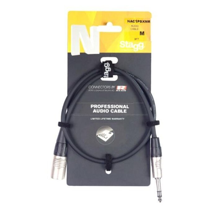 Stagg 1M/3F Audio Cable  XLRM-ST PLG DL