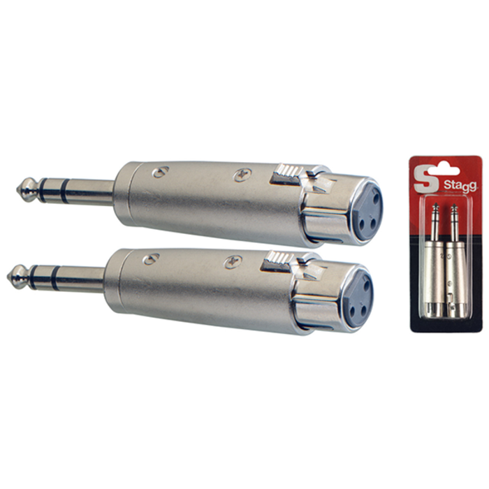 Stagg 2 XLR Female/Stereo Jack Male Adaptor