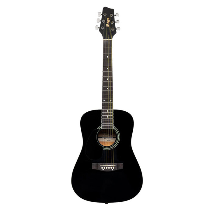 Stagg 3/4 Dreadnought Acoustic Guitar Lefthand Black