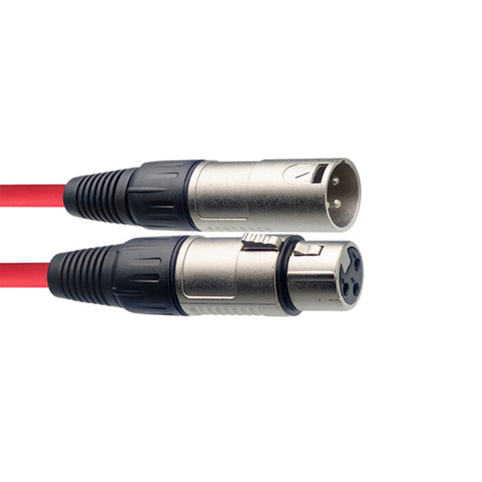 Stagg 3M/10F Red Mic Cable XLRf-XLRm