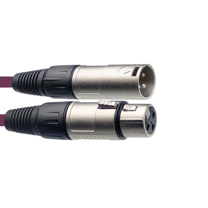 Stagg 3M/10F Purple Mic CBL XLRf-XLRm