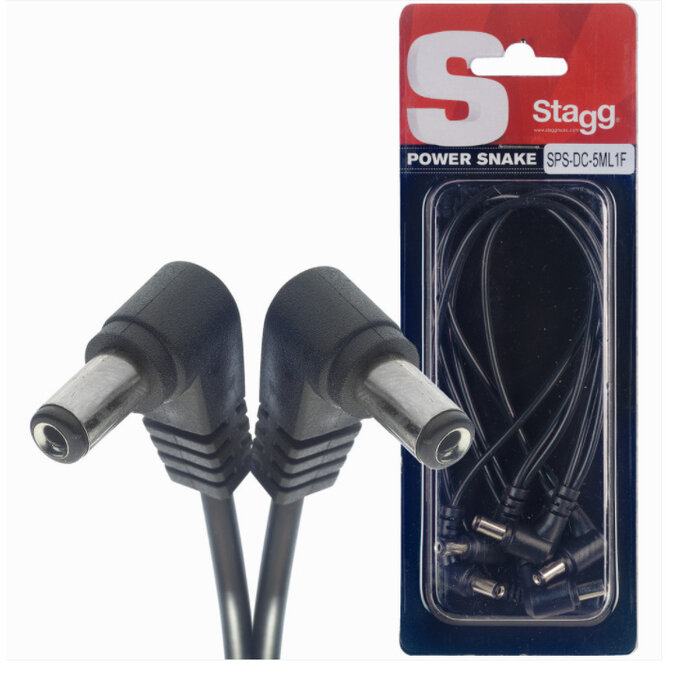 Stagg 5 Effect Pedal Dc Supply Cable Angled