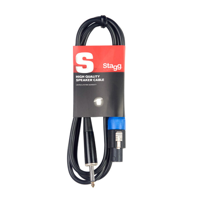 Stagg 6M/20Ft 16Ga Spk-Plg Speaker Cable