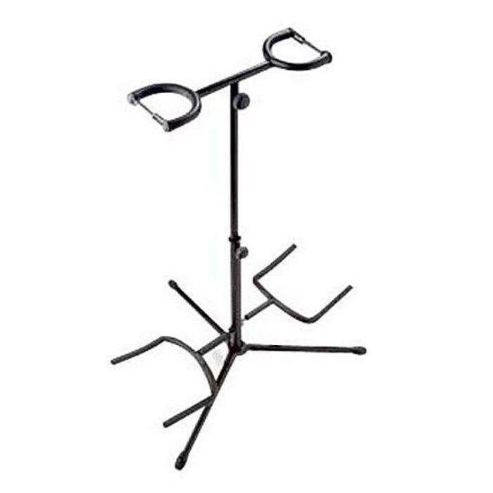 Stagg Black Stand For 2 Guitar