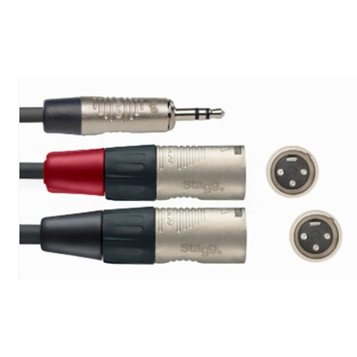 Stagg Cable 2M/6F SPLIT MINIST PL 2XLRM DL