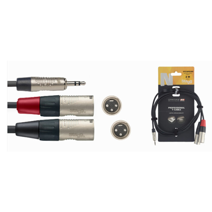 Stagg Cable 2M/6F SPLIT MINIST PL 2XLRM DL