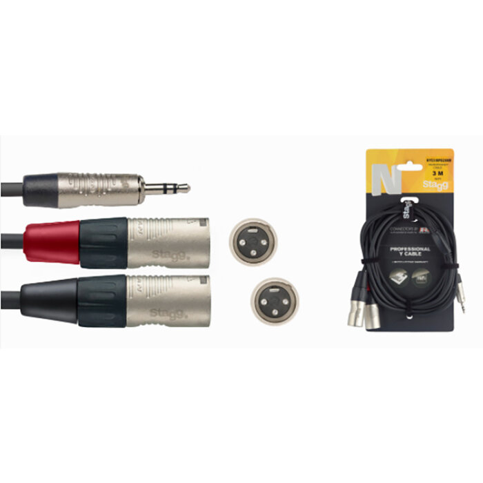 Stagg Cable 3M/10F Split Minst Pl 2Xlrm DL