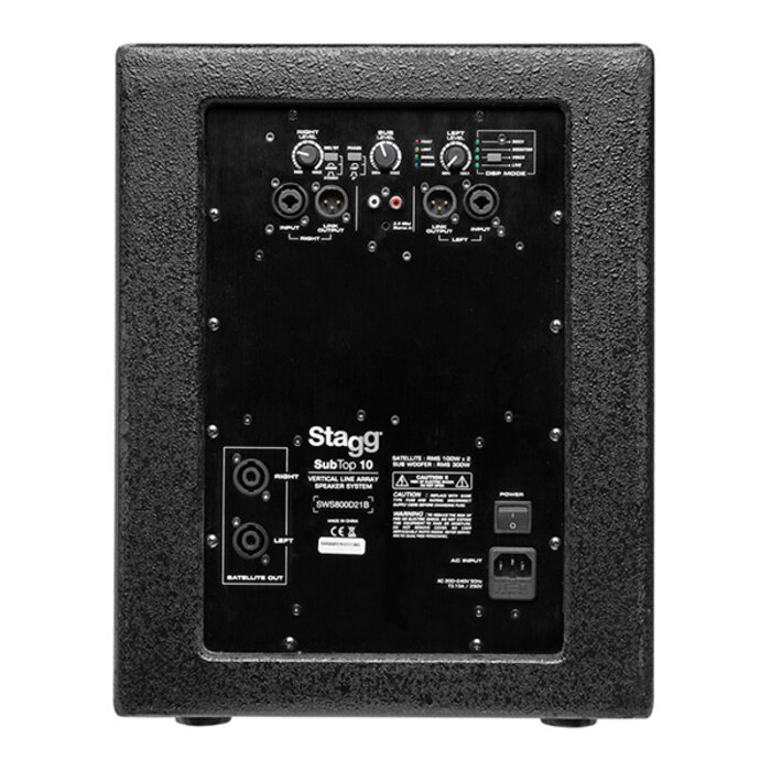 Stagg PA System 10" Active Sub  + 2 X 5" Sat