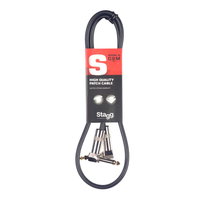 Stagg SPC090L Dl Patch Cable Angled Jacks