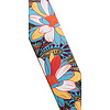 Stagg Terylen Uke Strap Flower Blue