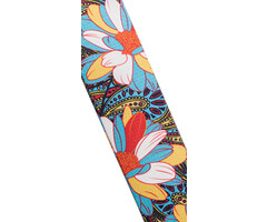 Stagg Terylen Uke Strap Flower Blue