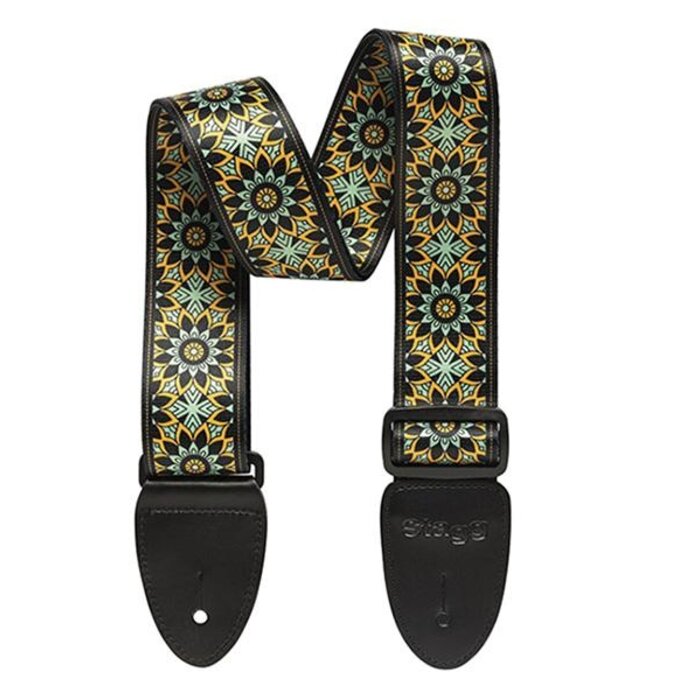 Stagg Terylene Strap Mandala Green