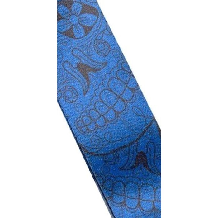 Stagg Terylene Strap Mex Skull Blue