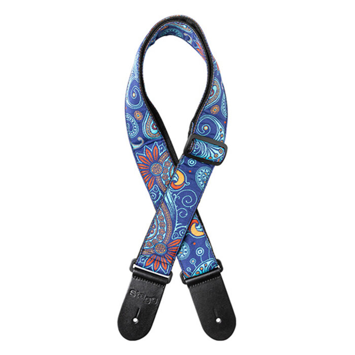 Stagg Woven Strap Paisley 2 Blue