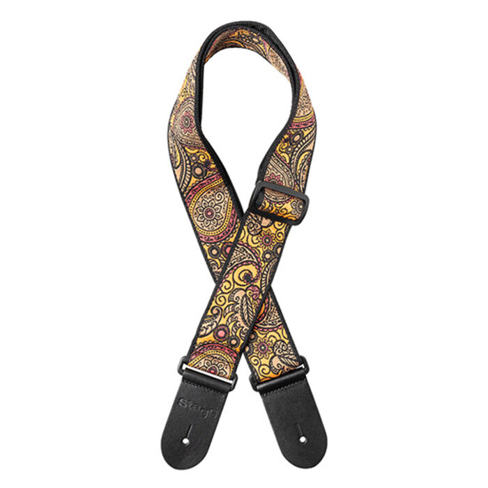 Stagg Woven Strap Paisley 1 Orange
