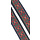 Woven Nyl Uke Strap Flower Red