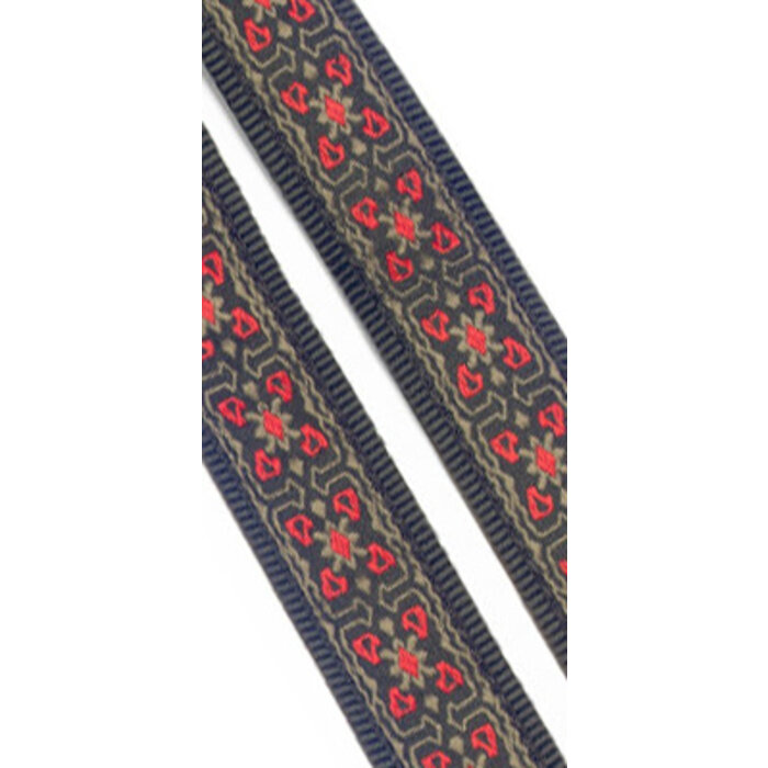 Stagg Woven Nyl Uke Strap Flower Red