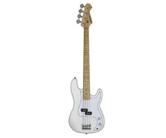 Aria STB Bass, Maple Neck White