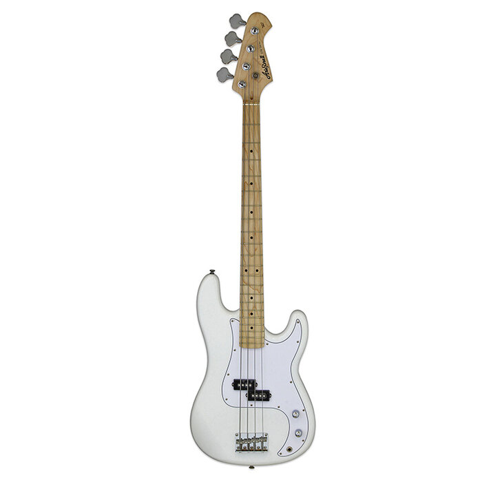 Aria STB Bass, Maple Neck White