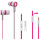Stereo Earphones Flat Cable Pink
