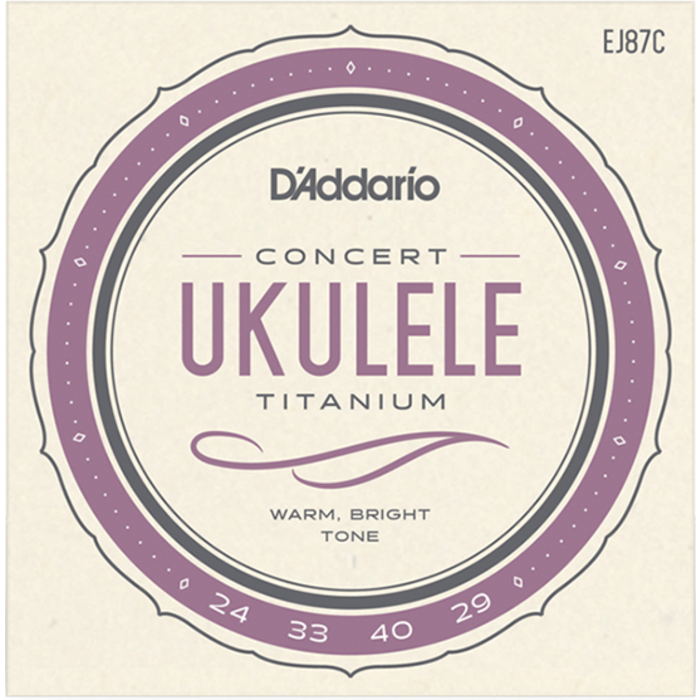 D'Addario EJ87C 28-40 Set Concert Ukulele Strings Titanium