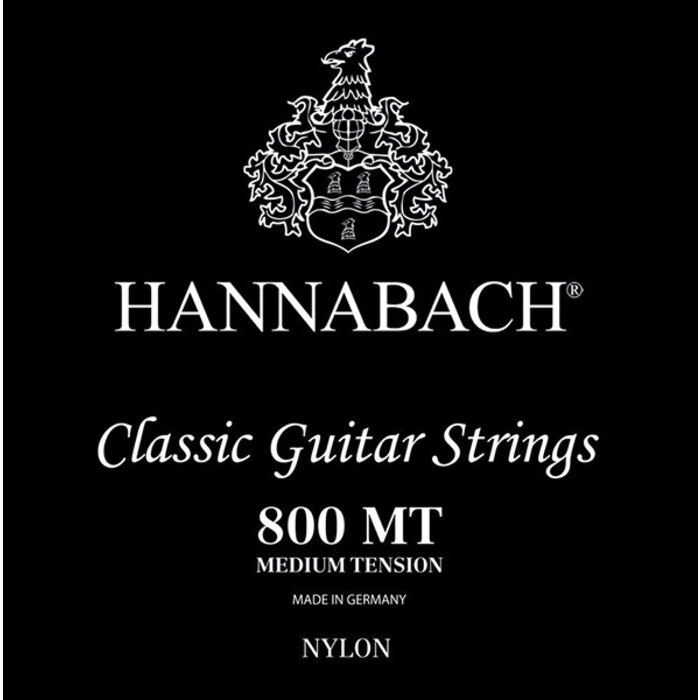Hannabach Strings For Classic Guitar Set 800MT Black Nylon
