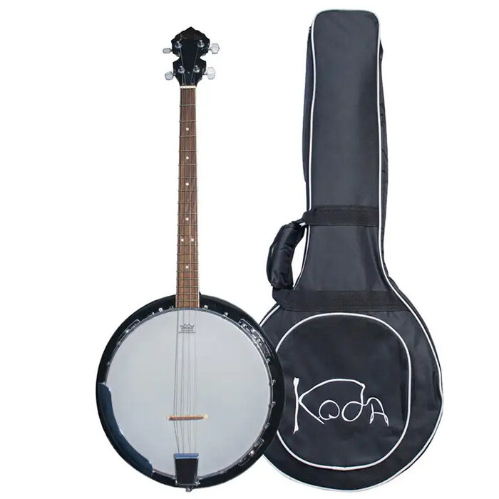 Koda 4 String Banjo 24 Brackets, 19 Fret, Wooden Rim, Mahogany Neck And Resonator, Rosewood Fingerboard