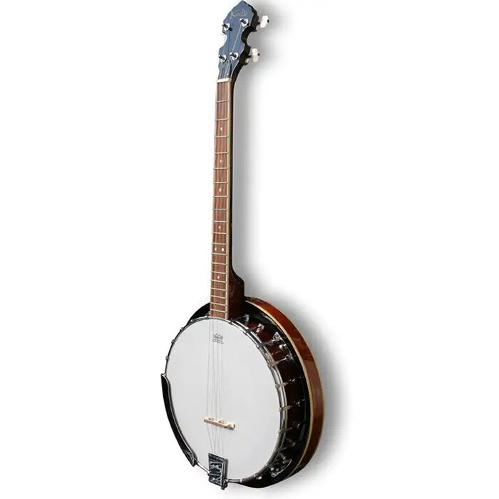 Koda 4 String Banjo 24 Brackets, 19 Fret, Wooden Rim, Mahogany Neck And Resonator, Rosewood Fingerboard