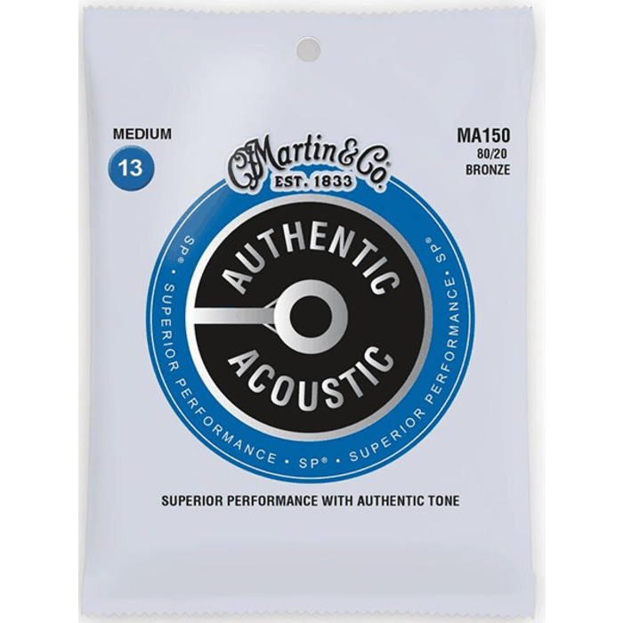 Martin MA150 Medium Authentic Acoustic Guitar Strings Bronze