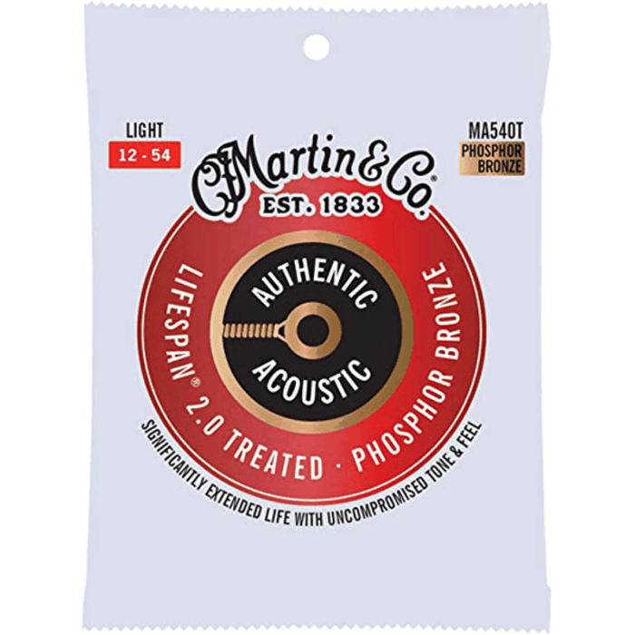Martin Lifespan Light MA540T Acoustic Guitar Strings Phosphor Bronze