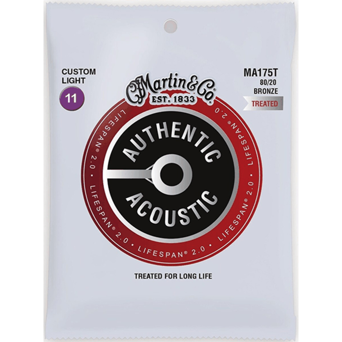 Martin Lifespan Custom Light MA175T Acoustic Guitar Strings Phosphor Bronze