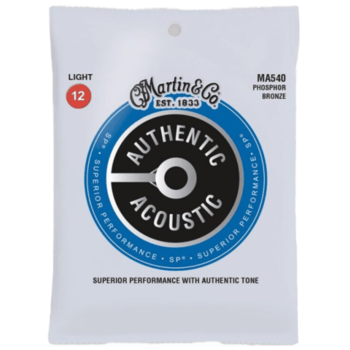 Martin MA540 Light Authentic Acoustic Guitar Strings Phosphor Bronze