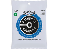 Martin MA180 12 String Acoustic Guitar Strings SP 80/20 Bronze Extra Light 10-47