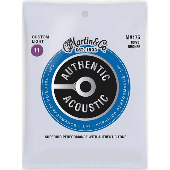 Martin MA175 Custom Light Authentic Acoustic Guitar String Bronze