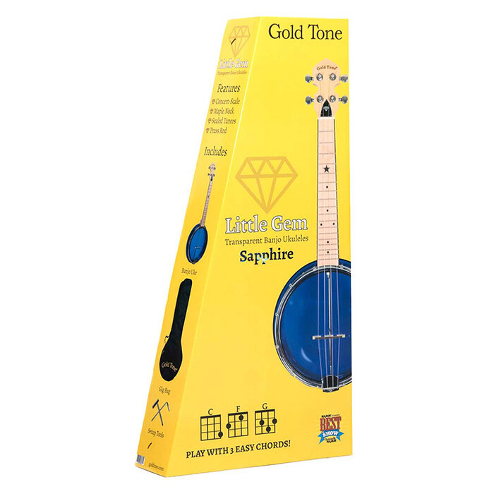 Gold Tone LG-S Little Gem Banjo  Uke Saphr+Bag