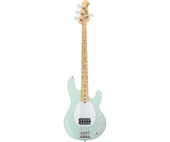 Sterling SUB RAY4 Mint Green Maple Neck White Pickguard Bass